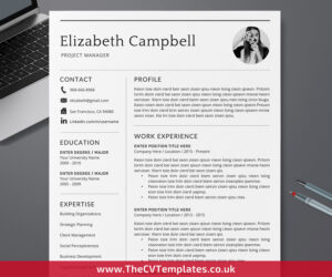 Professional CV Template for Microsoft Word, Modern CV Template, Simple ...
